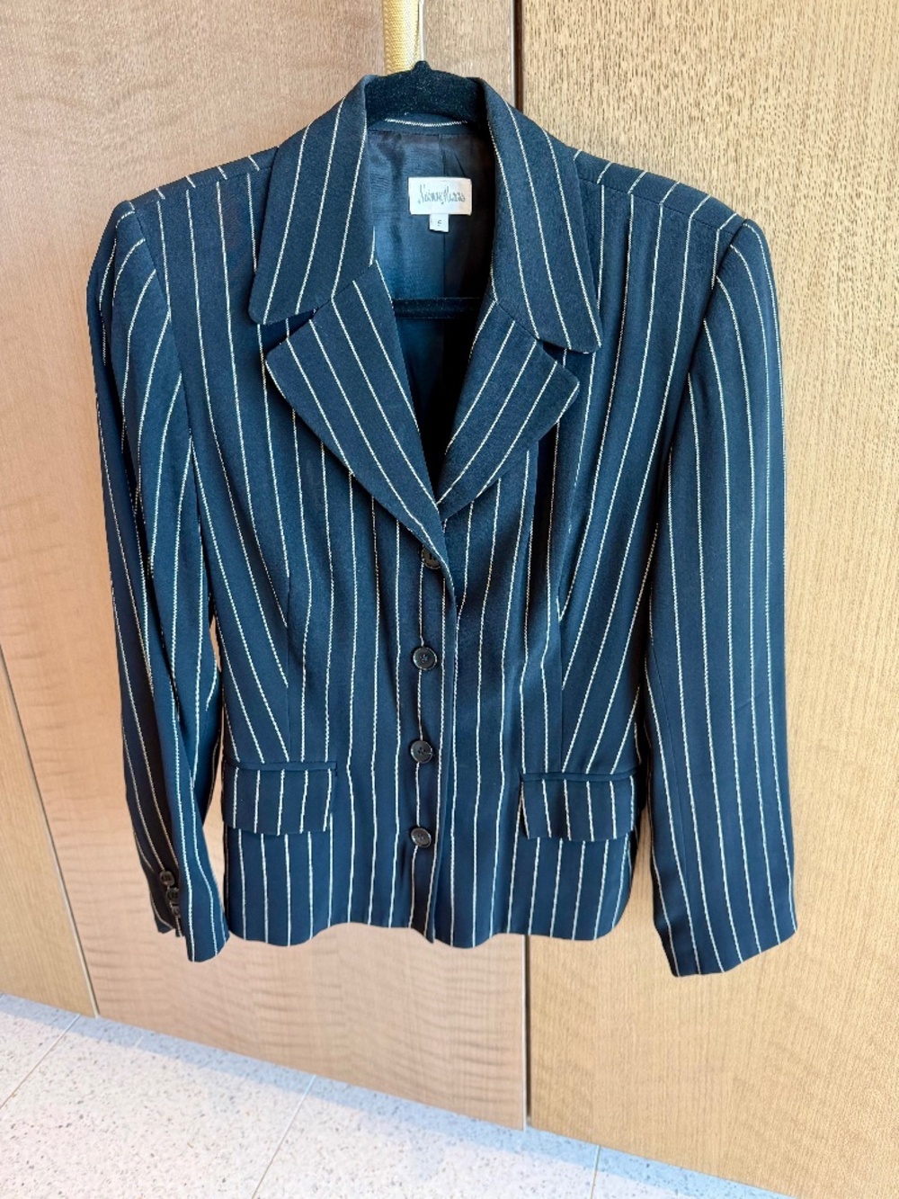 Vintage Tailored Pinstripe Neiman Marcus Coat